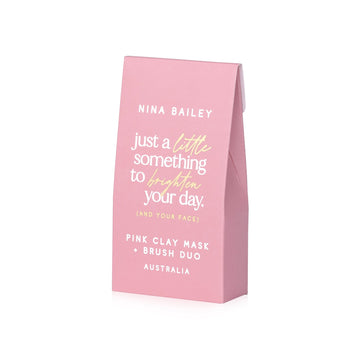 Pink Clay Mask & Brush Duo - Nina Bailey